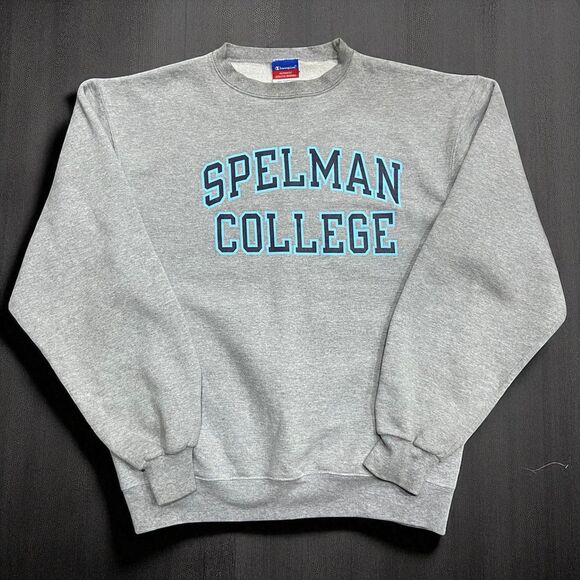 Champion HBCU Spelman College Vintage Crewneck Gray Sweatshirt Women's Medium - Picture 1 of 8